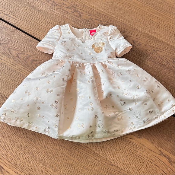 Disney Cream and Gold Formal Kids Dress size 2T - Picture 2 of 16